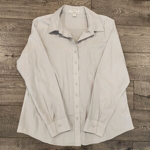 Coldwater Creek Womens Size L(14-16) No Iron Shirt Botton Up Long Sleeve